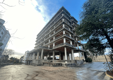 Así quedó la estructura del edificio