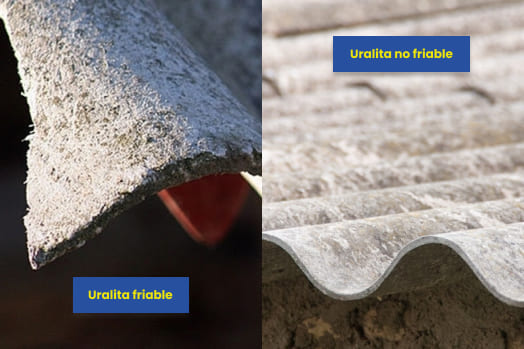 Diferencias entre la uralita friable y la no friable Diferencias entre la uralita friable y la no friable
